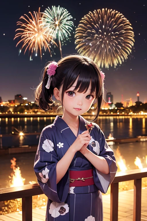 Yukata, firework