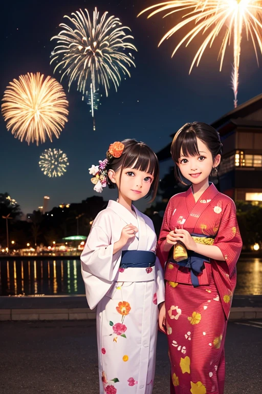 Yukata, firework