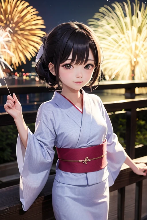 Yukata, firework