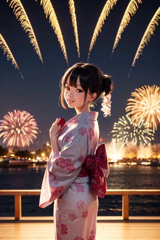 Yukata, firework