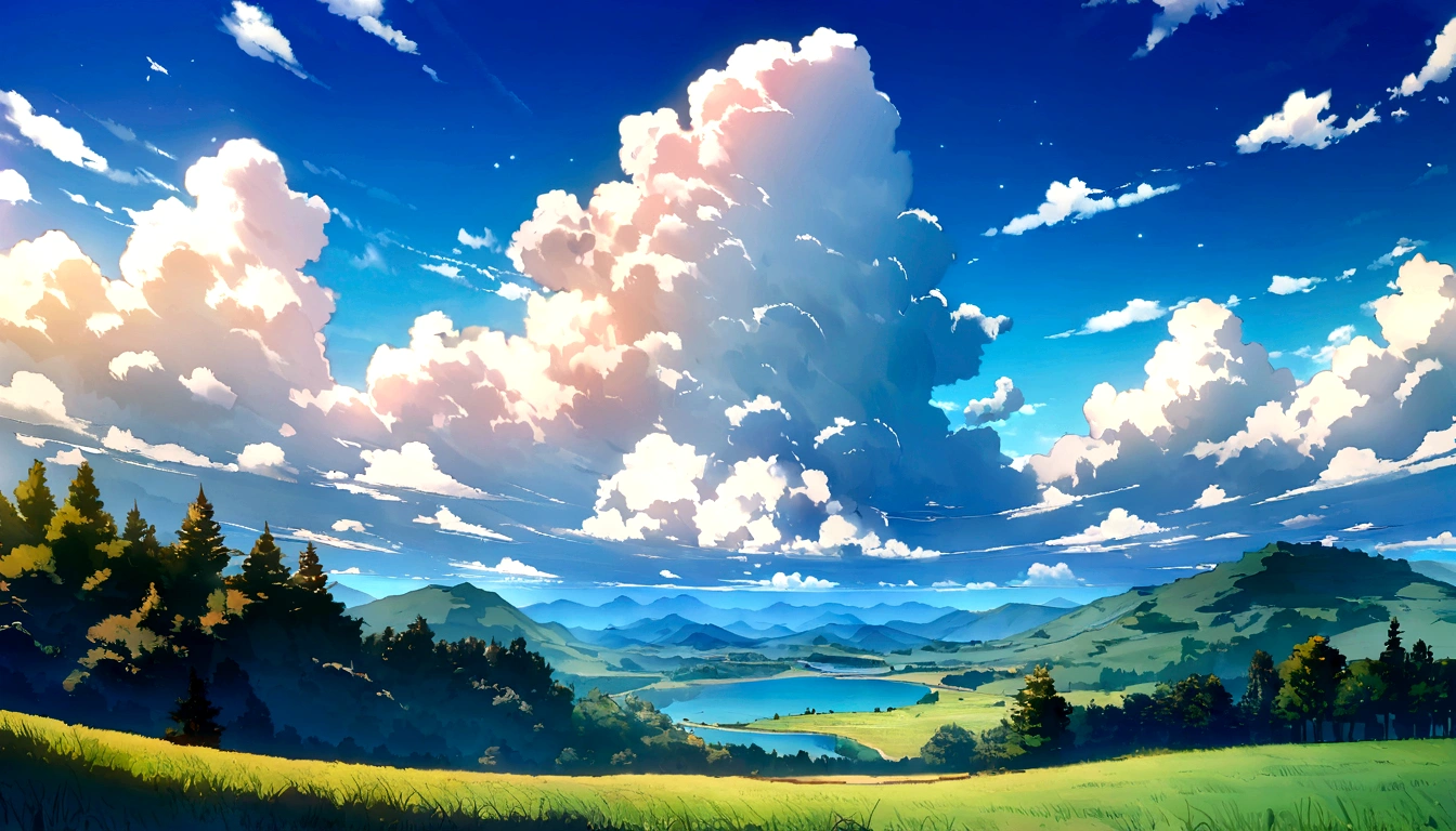 a picture of the sky with cloud and sun shining in the background, beautifull puffy cloud. anime, anime cloud, anime sky, blue sea. by Makoto Shinkai, beautiful anime scenery, Space Sky. by Makoto Shinkai, anime. by Makoto Shinkai, by Makoto Shinkai, by Makoto Shinkai, ( ( makoto shinkai ) ), anime scenery, anime atmospheric, Makoto Shinkai&#39;s Style, makoto shinkai. —h 2160, makoto shinkai. High detail, wallpaper anime blue water, Bright Sky、Heaven Background, cloud. Fantasy, anime landscape wallpaper, Makoto Shinkai&#39;s art style.(Quality-8k)