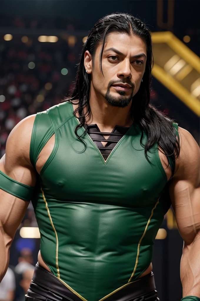 Green screen Roman Reigns as refree