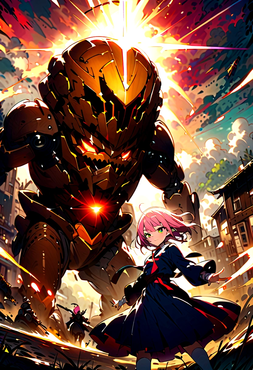 enemy、enemy対者、Opponent、Pink haired girl,
