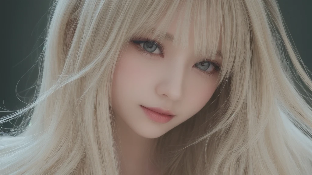 Smile、pianist.natta、Raw photography、(((Portrait of extreme beauty)))、((glistning skin))、1 girl、16 year old beautiful girl in Prague、bright expression、((platinum-blonde-hair))、[Big blue eyes that shine like jewels]、Glossy glossy skin、Silky long straight hair、eye liner、Beautiful bangs、Hair between the eyes、((​masterpiece、top-quality、Ultra-detail、Film Light、intricate-detail、hight resolution、ighly detailed))、Detailed background、8 KUHD、Digital SLR、Soft light、hightquality、Film grain、fujifilmxt3 、Shallow depth of field、natural soft light、（No hands）、Kamimei、Lush bust