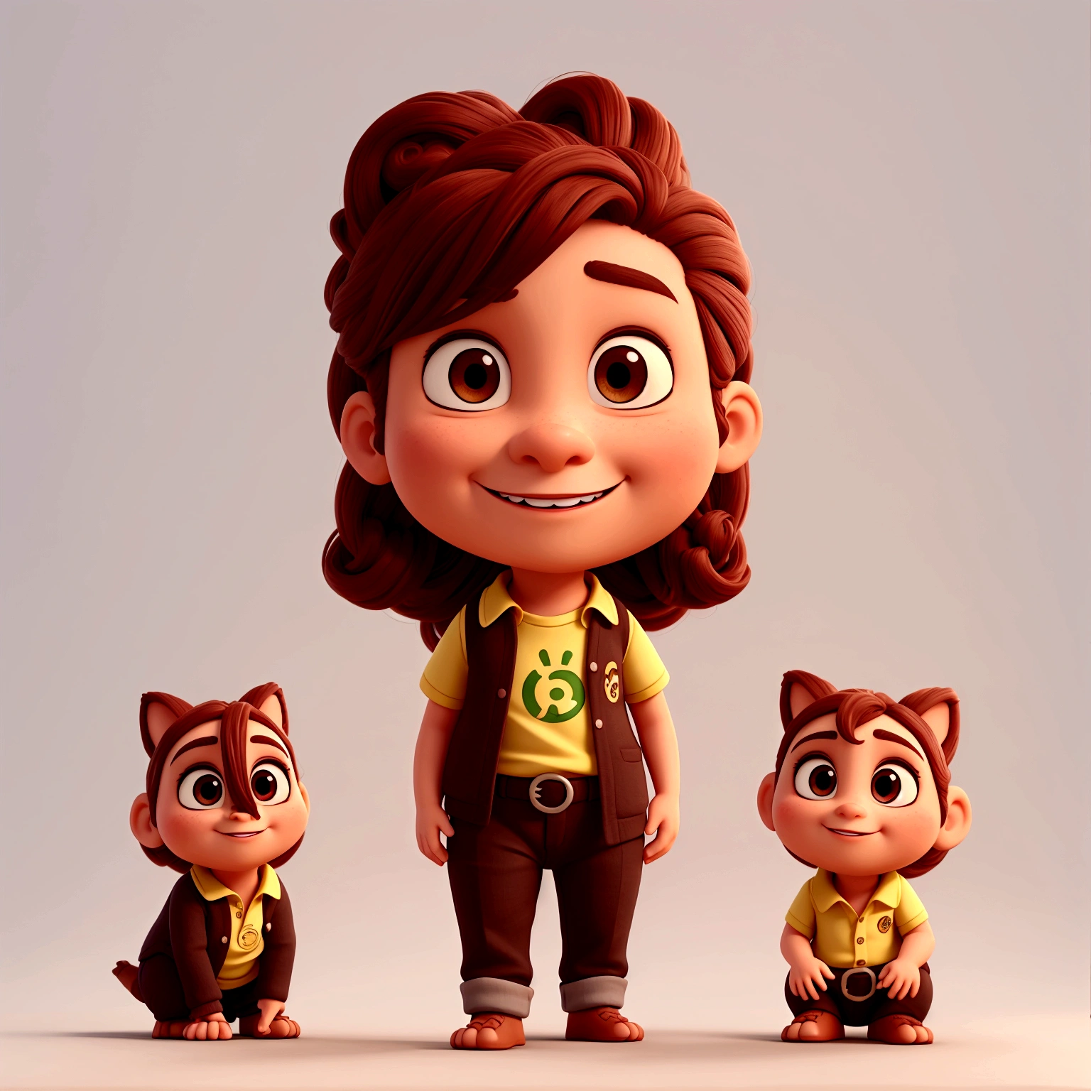 One cartoon character "naughty man:
PeLe: PeLe cLara.
CabeLo: CabeLos curtos, Lisos e escuros, well combed, com uma Linha do cabeLo baixa.
muka: muka ovaL com maçãs do rosto suaves e uma Leve barba por fazer. ELe tem um sorriso amigáveL e caLoroso.
OLhos: OLhos pequenos e marrons, usando ócuLos com armação fina e retanguLar.
gura: Sorriso ampLo, showing white teeth.
vestimentas: Usando uma camisa poLo vermeLha com botões.
Accessories: ReLógio preto no puLso esquerdo.
stance: ELe está com os braços cruzados em frente ao corpo.
L", an animated character, Caractere estiLizado, renderização de estiLo de animação, 3D estiLizado, Renderização de ArnoLd Maya, Renderização 3D estiLizada, captura de teLa de renderização de toon, 3d character, 3d character, Renderização 3D estiLizada, 3D character rendering, cartoon character, Personagem de cLose up, character posing, (EstiLo Pixar) (master part:1.2) (bokeh) (meLhor quaLidade) (peLe detaLhada) (textura detaLhada) (8K) (argiLa) (iLuminação cinematográfica) (sharp focus,Sit down and lift your upper body