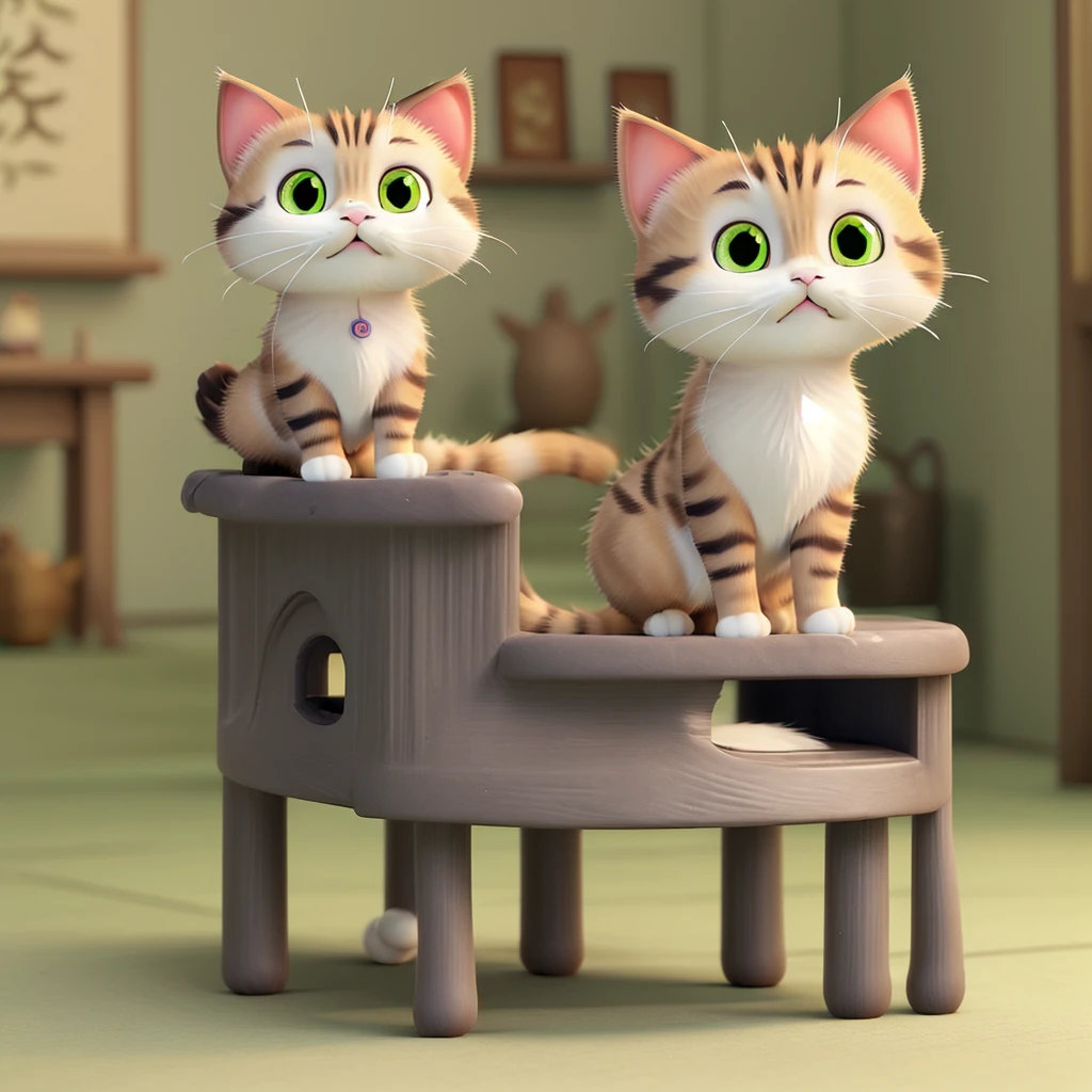 cat　Realistic feel　Ghibli style　可愛いcat　Only one。　