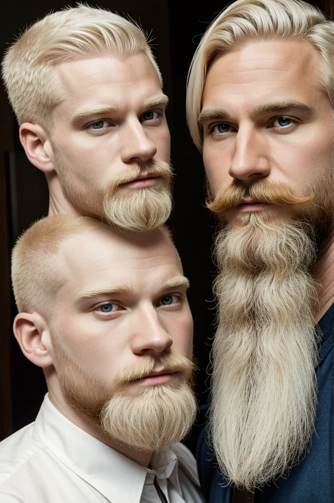 Albino and beardless