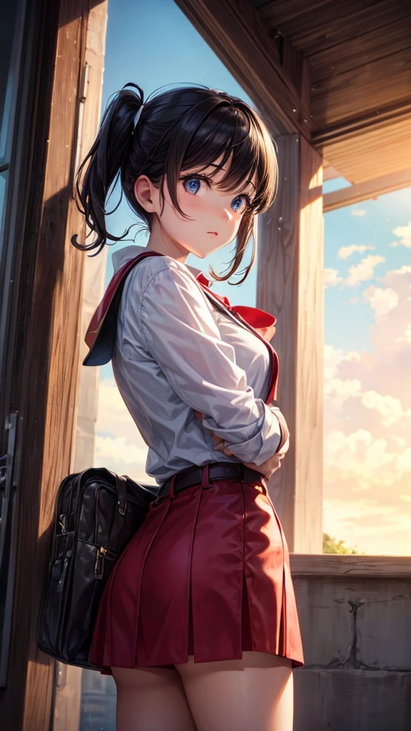 looking straight ahead