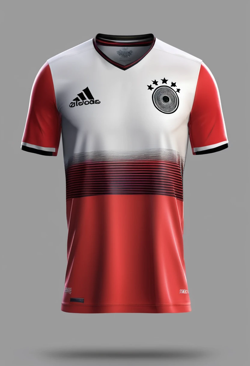 Germany jersey design for the year 3024 with the flag colors on the chest 