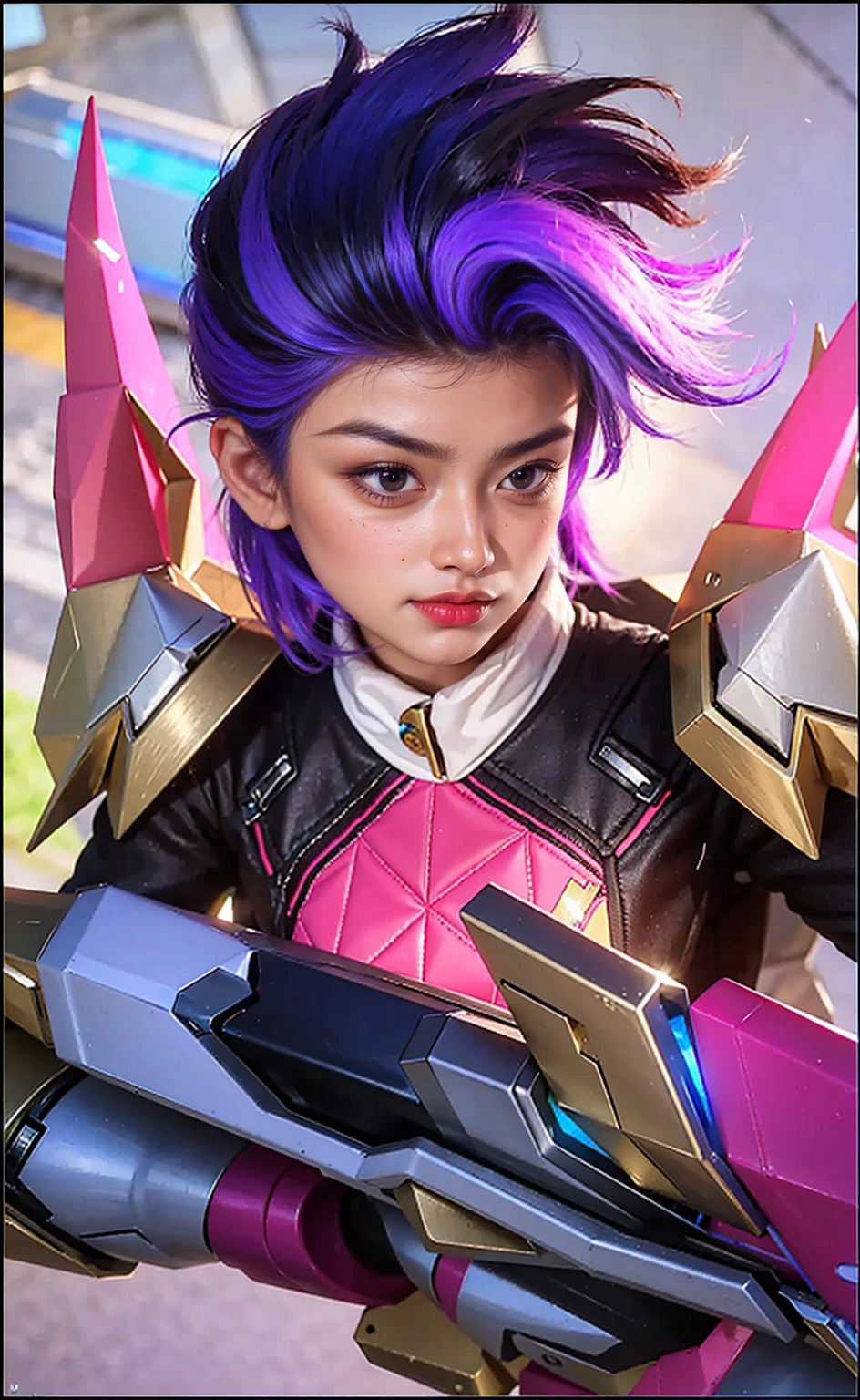 (photorealistic:1.4), best quality, masterpiece, ultra high res, 1girl, (detailed face:1.2), (detailed eyes:1.2), (detailed hair:1.2), (detailed clothes:1.2), 4k, (detailed color:1.2), Ultra detail texture, ulta detail, ultra hight, realistic, 16k, selena (/mobile legends bang-bang/), perfect body, bobs, full body, 1 woman, bokeh, detail eyes, detail face, purple hair, scarf