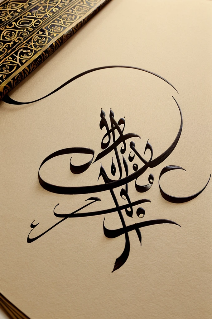  "A beautiful calligraphy of 'VA Alaikum Salaam' in an elegant Arabic style with a peaceful background