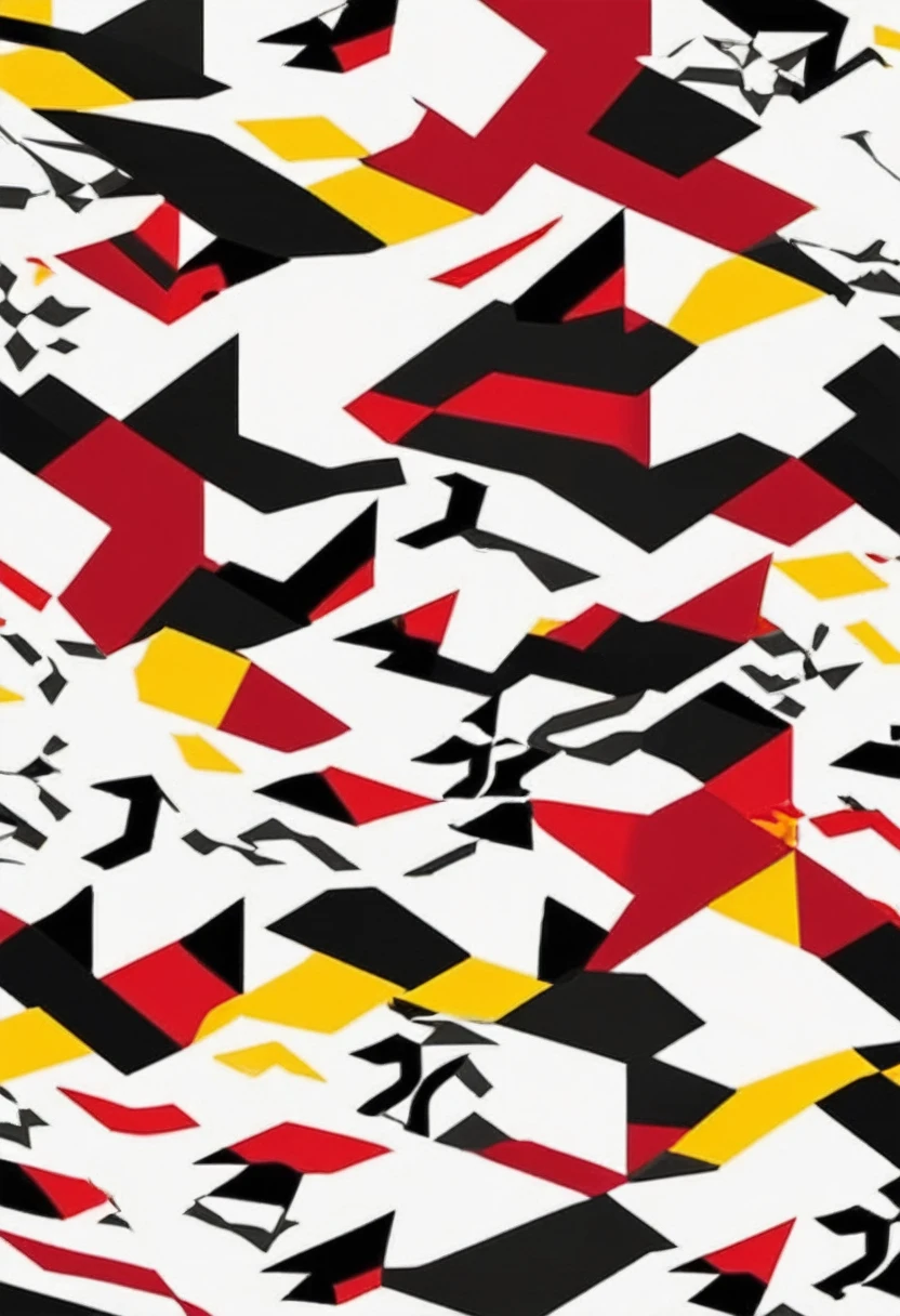 Germany jersey design creative, geometric shapes with the colors of the flag black red yellow