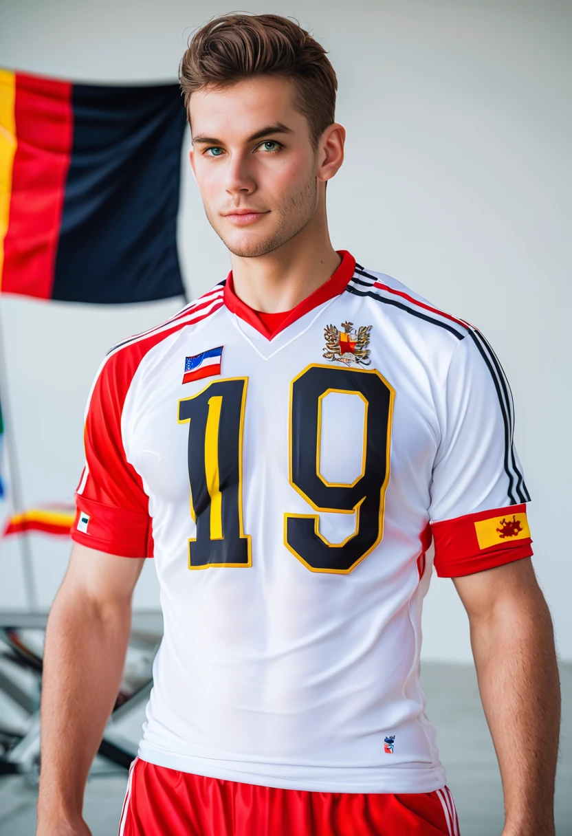 Germany jersey design, with the colors of the flag black red yellow