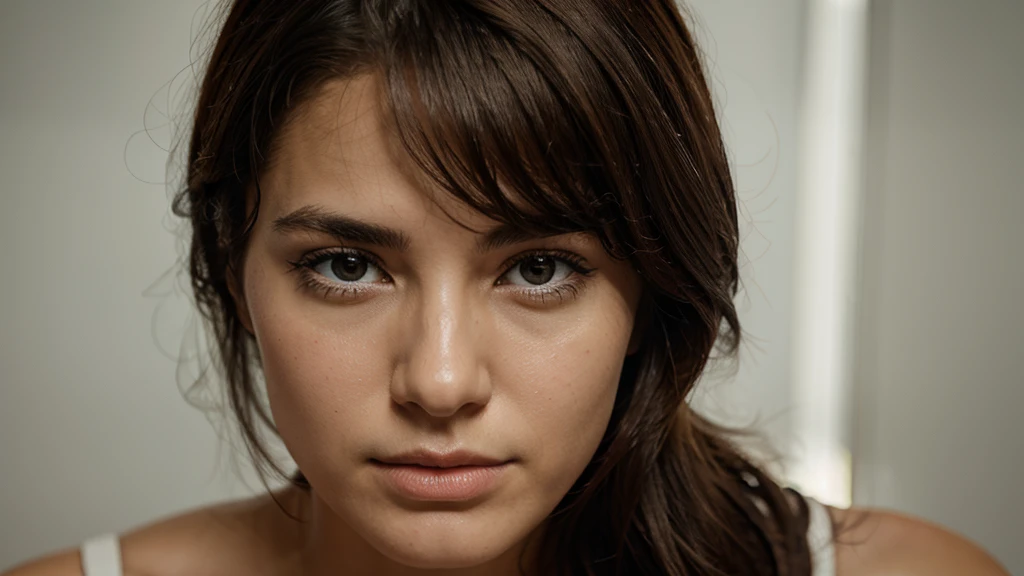 Close-up of a person's face with tired eyes and slightly dull skin