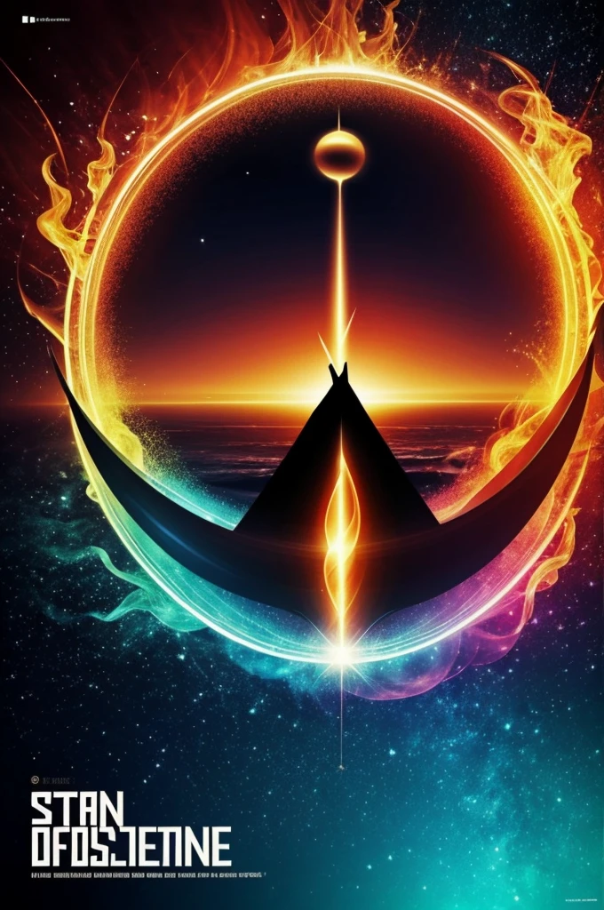 Create me a background for a poster it will an Islamic poster add elements according and leave the space for text and make it eye catching use flares.