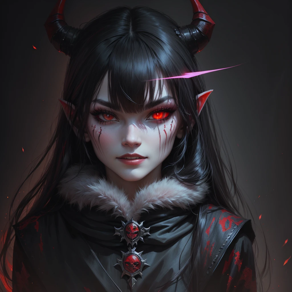 demon face portrait