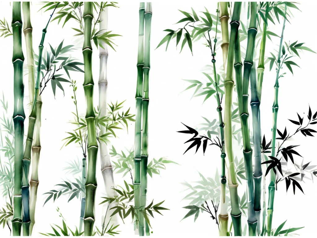 White background
Illustrations of Japanese bamboo bushes like watercolors
Many fine bamboo bushes are designed to cut between and between the traditional streets of old Japan
And the margin is a little wider, and the white background is a little wider
Tasteful, Japanese-style design
chic and modern design
monotone
The background is white
