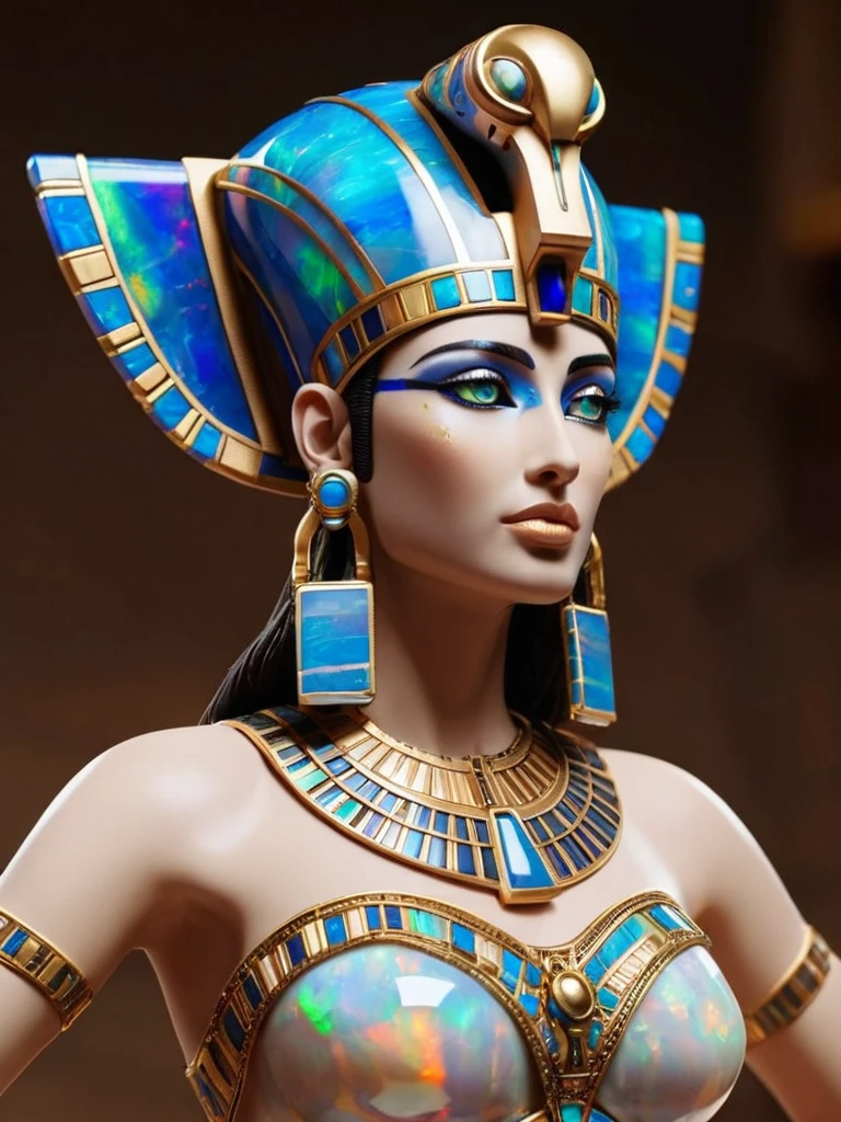 ral-opal, meahophontron, whole body, Woman robot face, bust, egypt cleopatra theme, egypt background