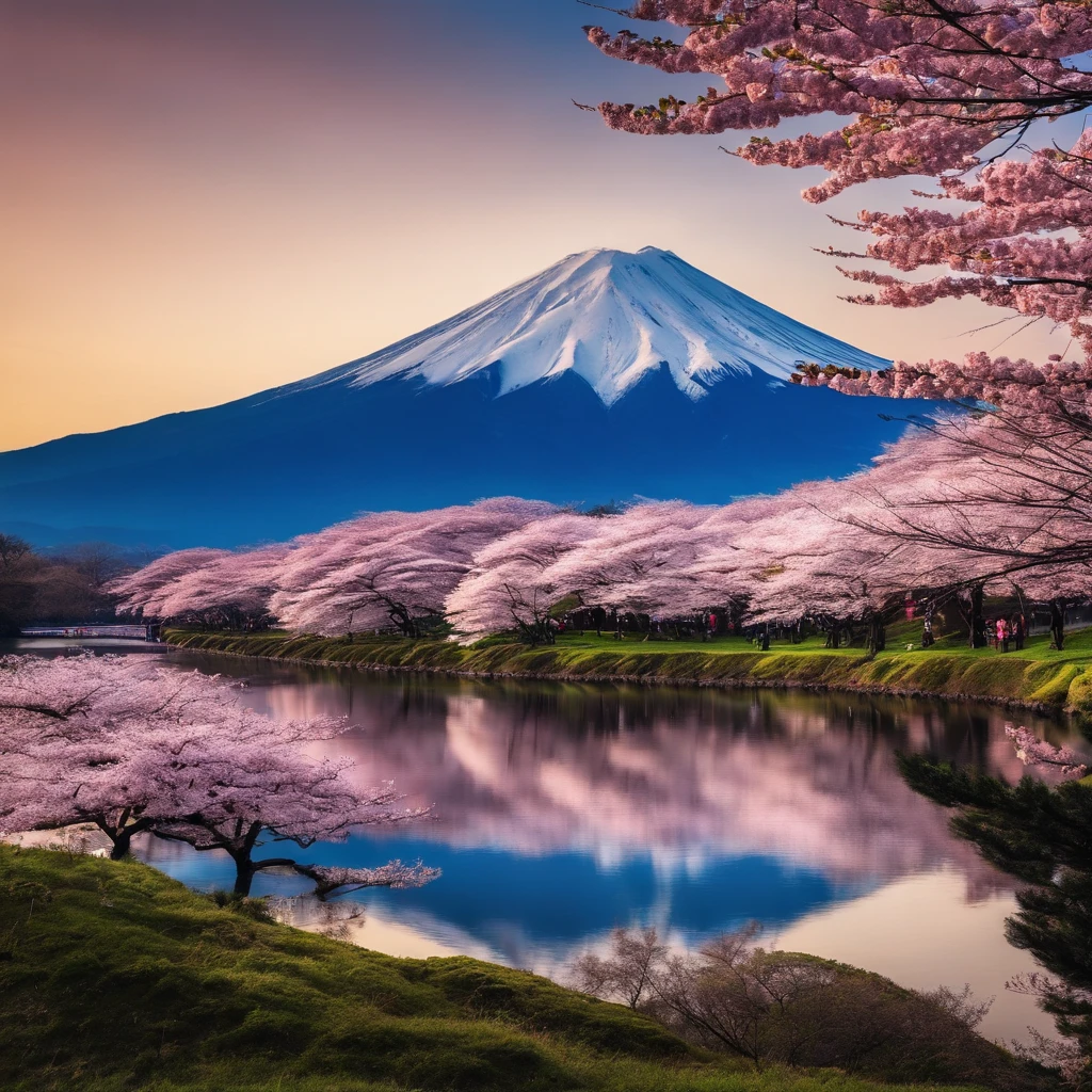 cherry blossoms、Fuji Mountain、Reminiscent of Japan