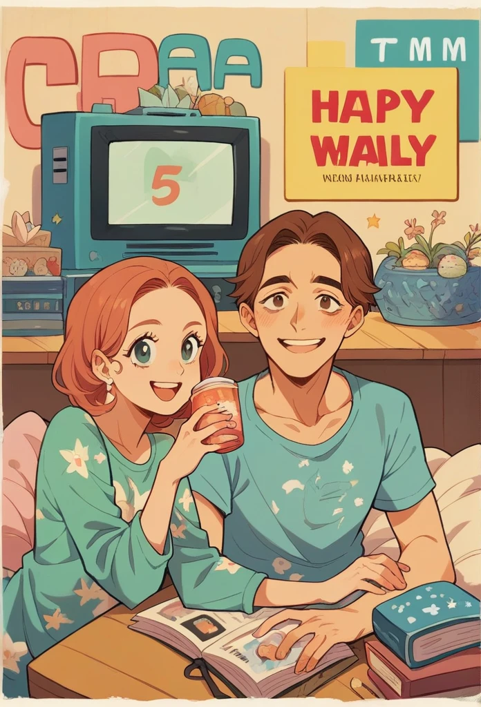 dois  homens  de 20 anos  com roupas casuais comendo comida em uma mesa um de frente para o outro, comic book style illustration , hands in high quality