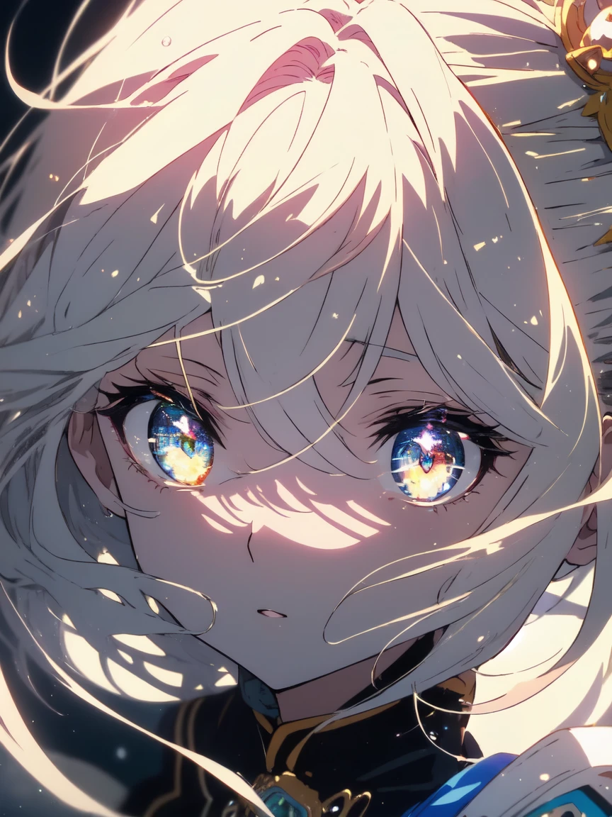((最high quality、masterpiece、Familiar、high quality))、(Shining Eyes)、Cute Anime Girl, Face close-up、Beautiful anime art  、perch、Star-studded