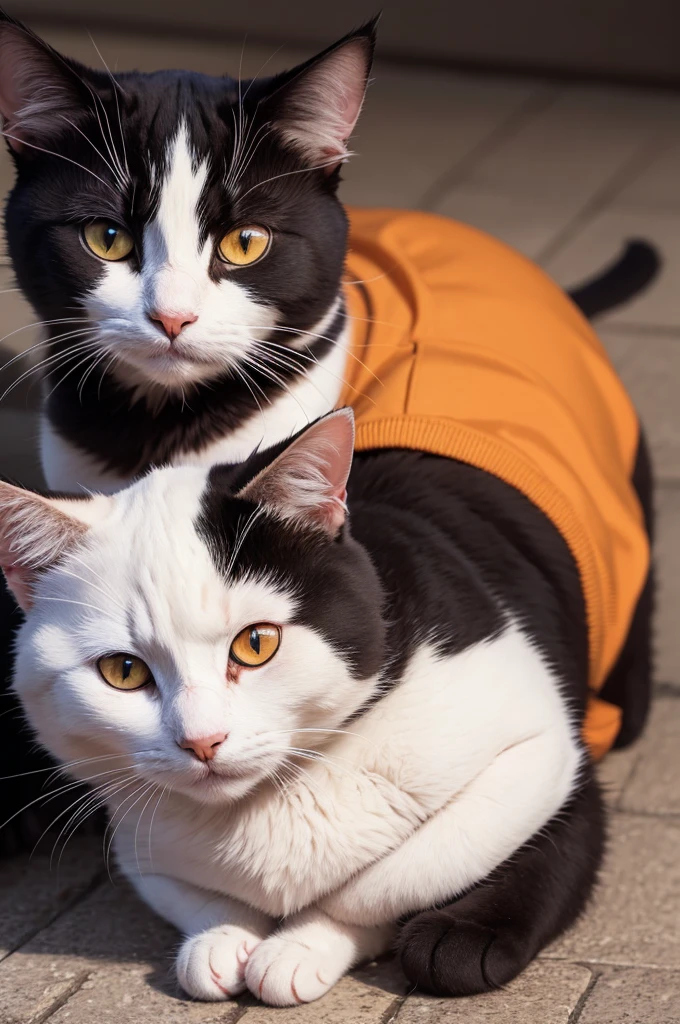 A cat with features from the anime Naruto