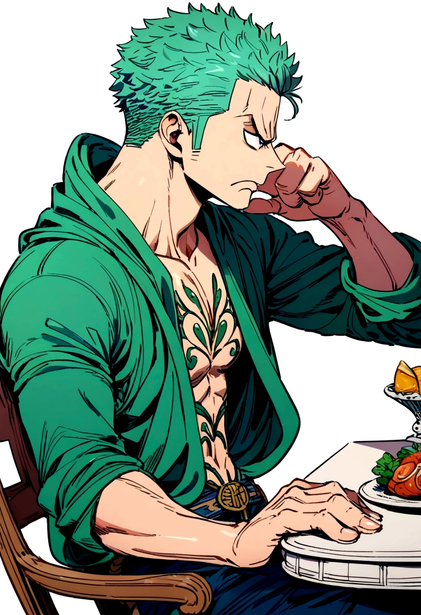 Roronoa Zoro,Masturbation,naked,Excited expression,Erect penis,Highest quality,masterpiece,Ultra HD,Right Body