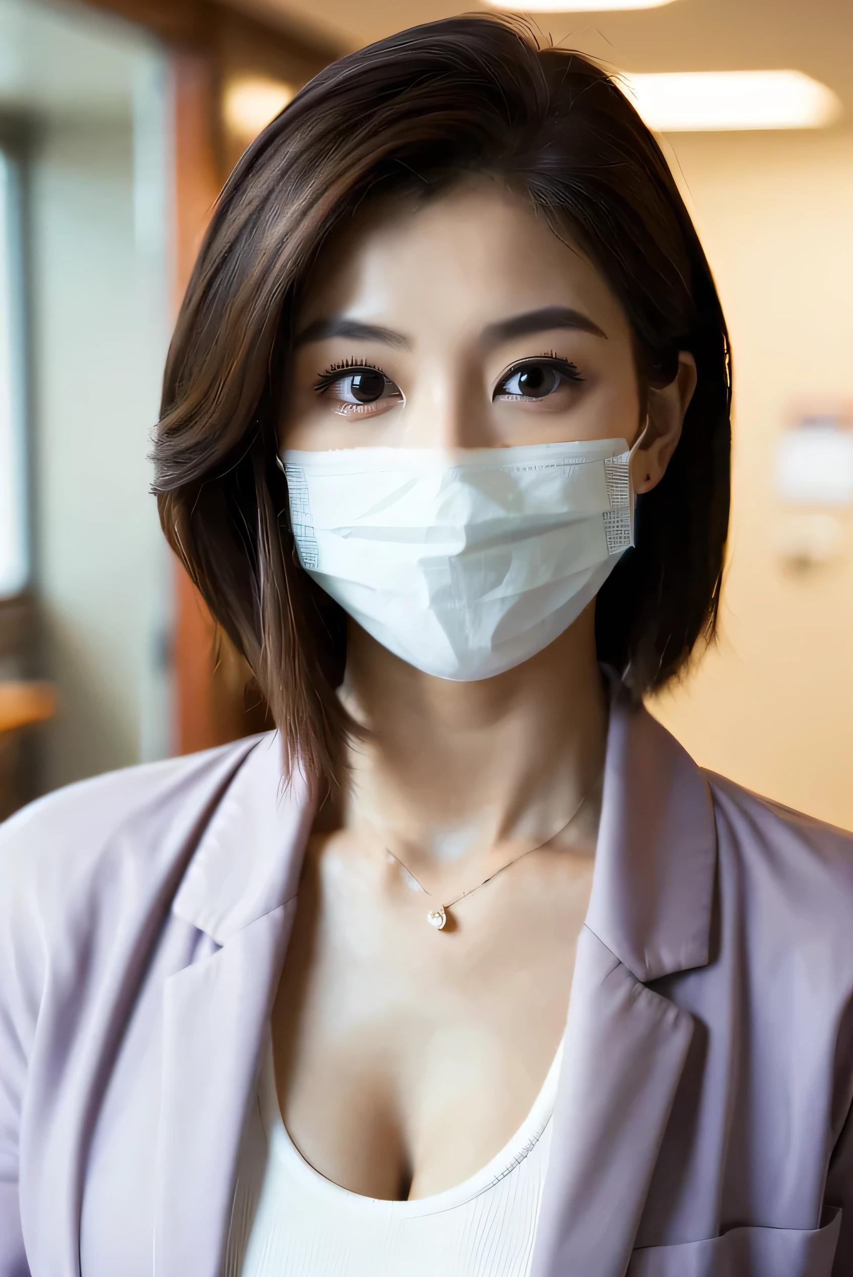 Wearing a surgical mask