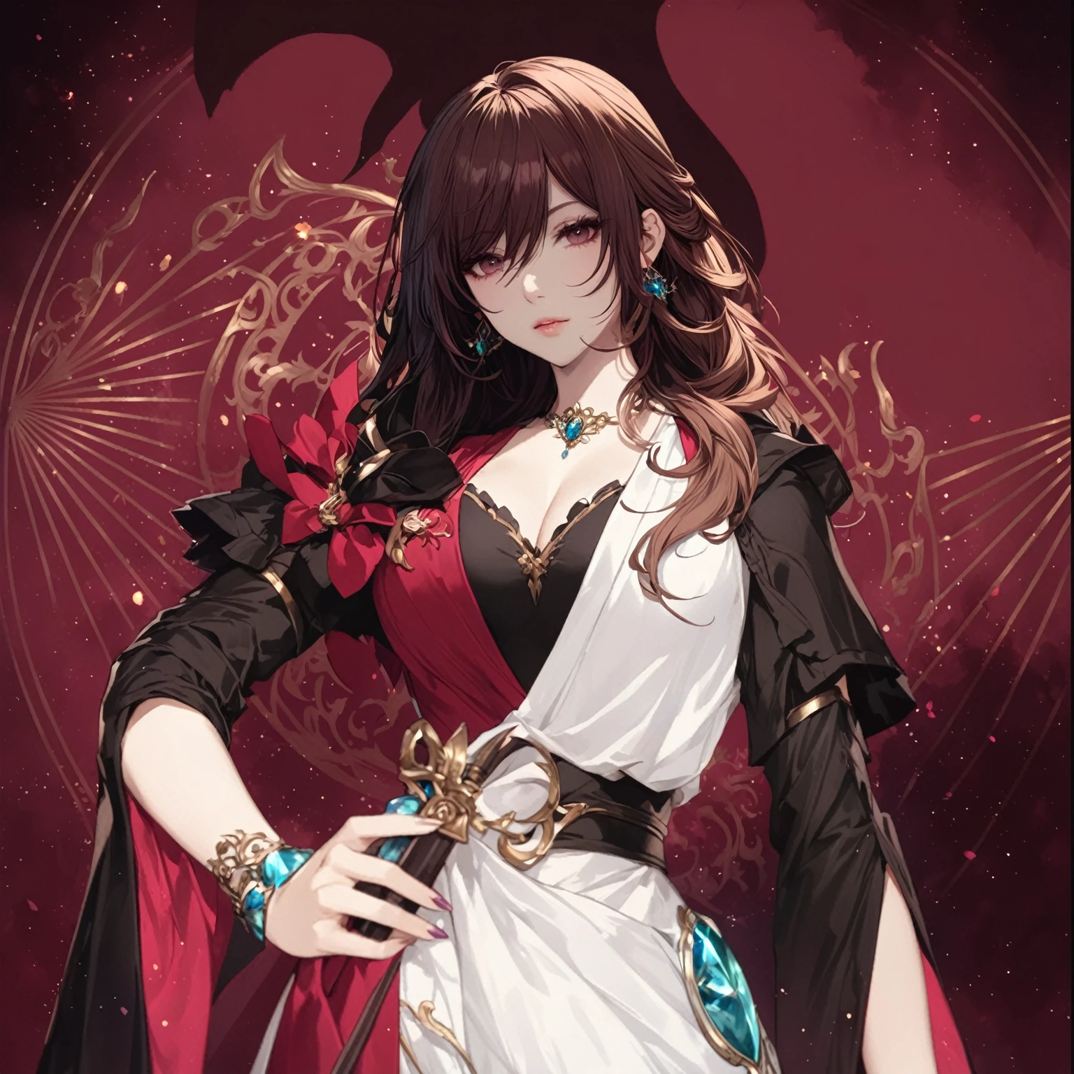 masterpiece, best quality, Fantasy aesthetics, Highly detailed, shadowverse style. female
