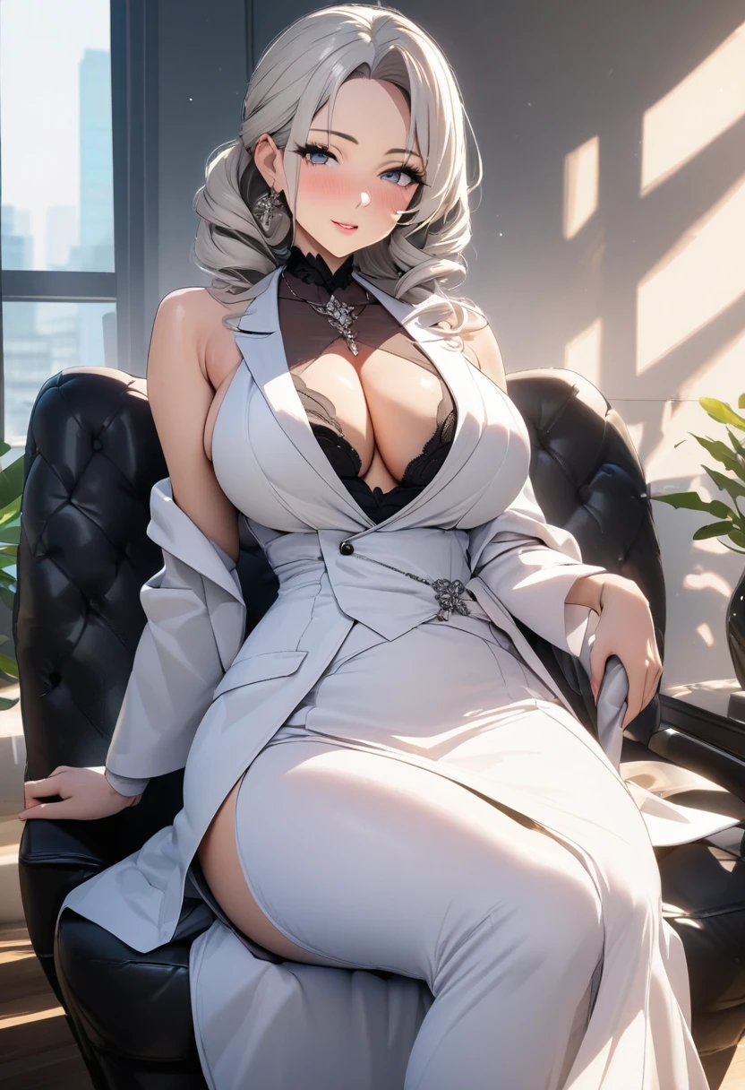 8k quality,Ultra HD,Stunning mature beauty,Intellectual elegance,((White doctor's robe)),Brown hair,(best quality,masterpiece:1.2),Half-length photo,Perfect body,Ultra-clear,Exquisite facial features,Extremely detailed,Bokeh),Medium-sized chest,Female Doctor,In the hospital,1lady solo doctor, /(labcoat sweater/), mature female, /(black hair/), blush kind smile, (masterpiece best quality:1.3) delicate illustration ultra-detailed , large breasts BREAK /(hospital hallway/)