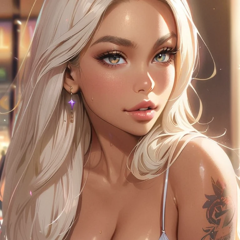 Cyberpunk City, Street, Night, neon light, neon sign, masterpiece, best quality, highres, JK,huge tit,2girls,1boy,a male ???'s back, black bow,black bowtie,blonde hair,bow,bowtie,breasts,hair bun,holding hands,interlocked fingers,long hair,looking at viewer,multiple girls,pink hair,pleated skirt,shirt tucked in,short hair,skirt,smile,tented shirt
