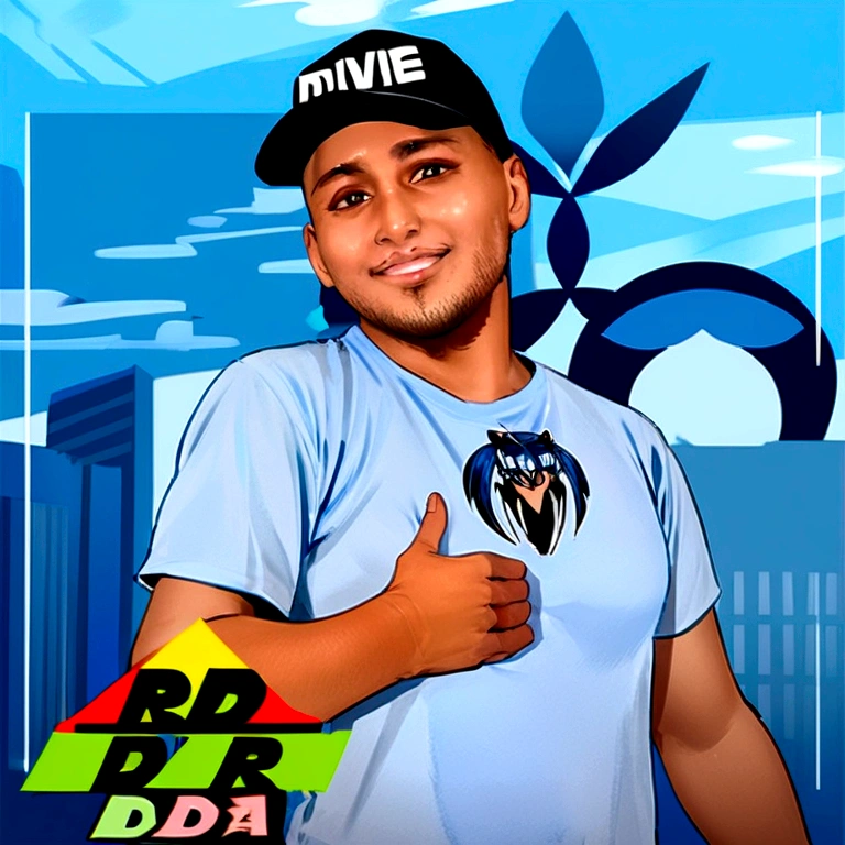 Transform the person wearing the cap into a cartoon-like doll 