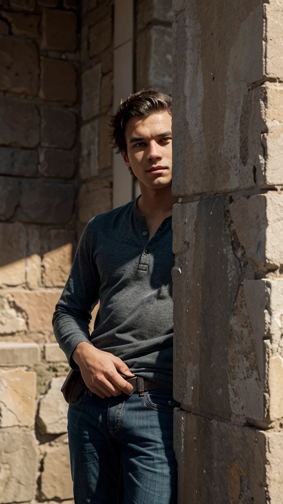 a young man who stared at the high walls