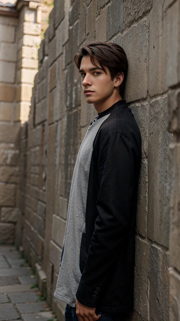 a young man who stared at the high walls