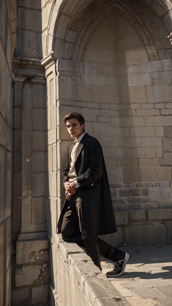 a young man who stared at the high walls
