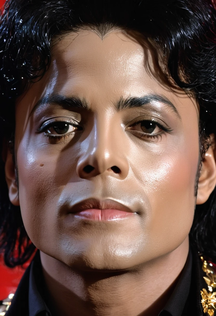 image of micheal jackson face with flat lighting and no facial expression