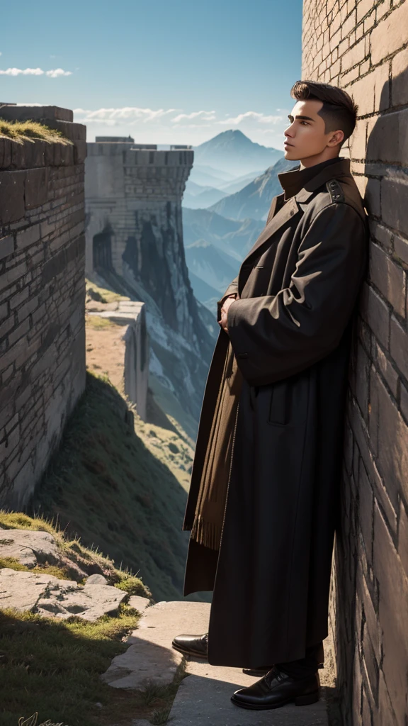 a young man who stared at the high walls