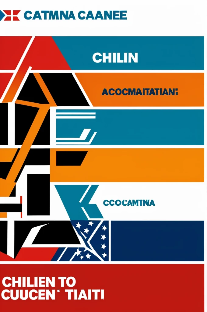 generate campaign logo about access to quality education in Chile with striking colors 