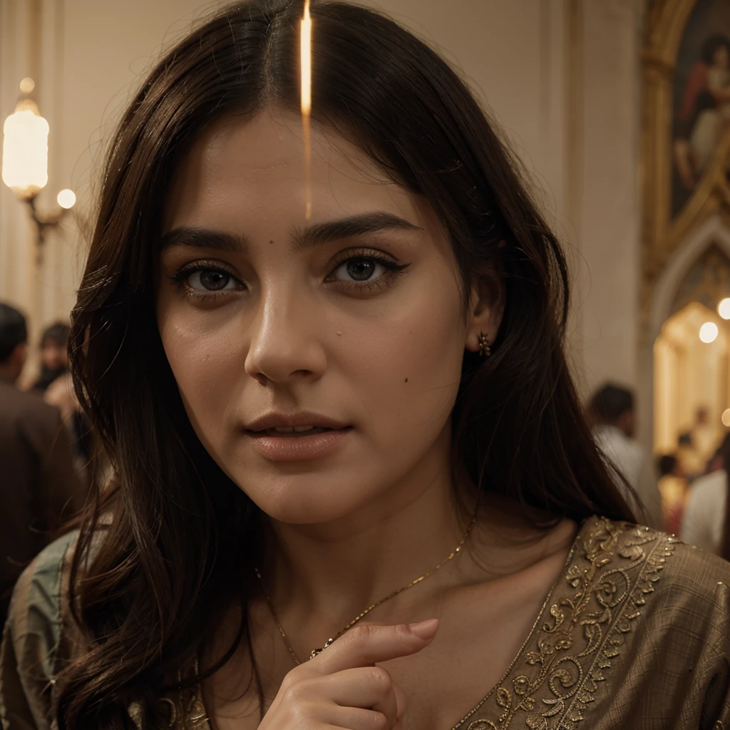 beautiful detailed eyes, beautiful detailed lips, extremely detailed eyes and face, long eyelashes, jesus eating with people, pharisees pointing finger, cinematic lighting, dramatic shadows, intricate religious scene, highly detailed ornate architecture, old master painting style, renaissance era, dramatic lighting, muted color palette, oil painting, photorealistic, 8k, best quality, masterpiece