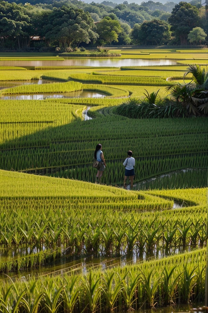 A cool rice field view