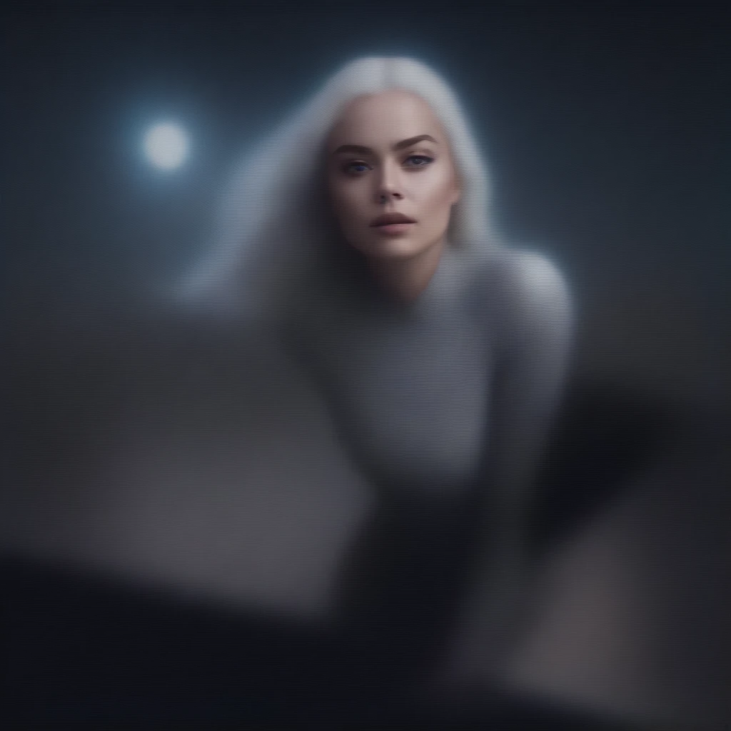 Margot Robbie (Masterpiece, 4k resolution, ultra-realistic, very detailed), (White superhero theme, charismatic, there's a girl at the top of town, wearing Spider-Man costume, she's a superhero), [ (25 years), (long white hair:1.2), full body, (blue eyes:1.2), ((super girl  pose),show of strength, jumping from one building to another), ((sandy urban environment):0.8)| (cityscape, at night, dynamic lights), (full moon))] # Explanation: The Prompt mainly describes a 4K painting of ultra-high definition, very realistic, very detailed. It shows a superheroine at the top of the city, wearing a Super girl costume. The theme in the painting is a white superhero theme, the female protagonist has long white hair, is 20 years old and her entire body is shown in the painting. In terms of portraying the actions of superheroines, dramatic dynamic, octane render, cinematic, best quality, 8k 