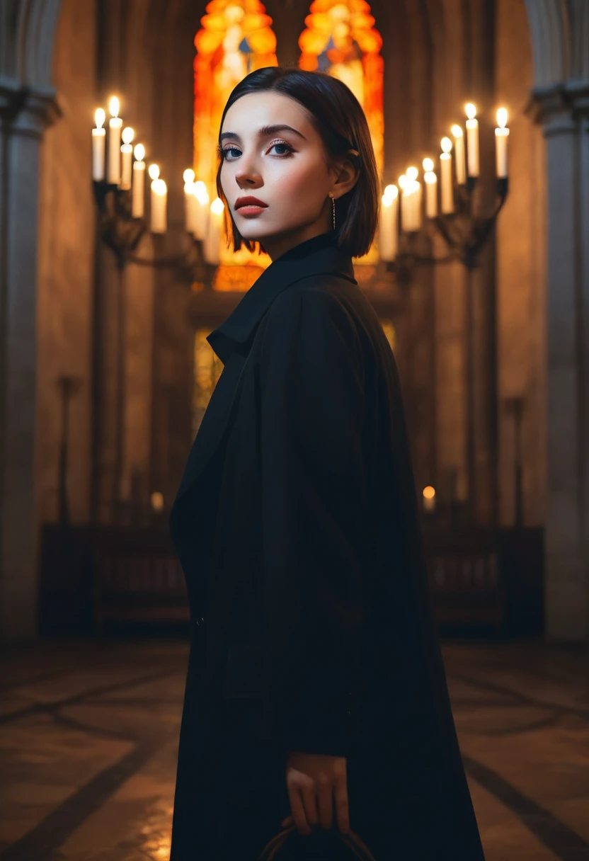 A stunning, complex, full-color portrait of a 30-year-old [Accustomed to|cm550|4lexb0tez|kdlt0r0],, Epic Character Composition,, [Widow Style :Style-Sylvamagic:0.2],, In a dark cathedral with candles,, author：Ilya Kuvshinov, Alessio Albi, Nina Masik,, Clear focus, Natural Lighting, Subsurface scattering, F2, 35 mm, Film Grain 
