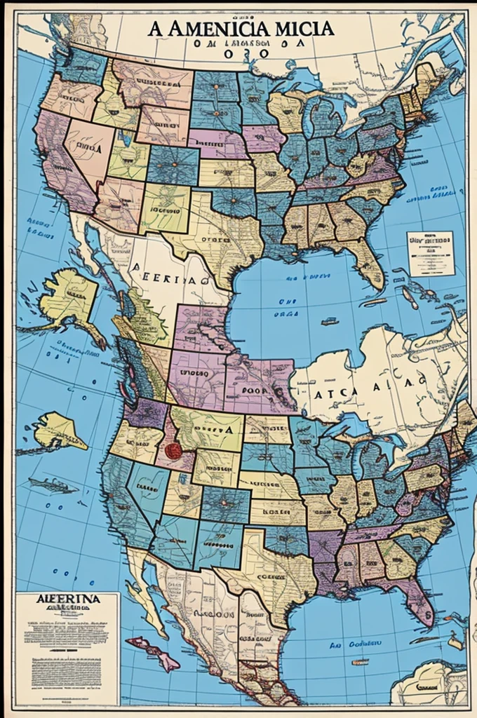 A political map of America 

