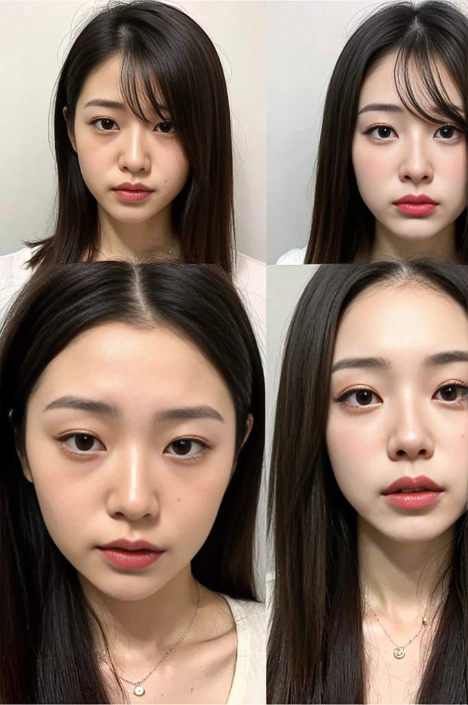 woman Crying face Japanese long hair tears 20 years old