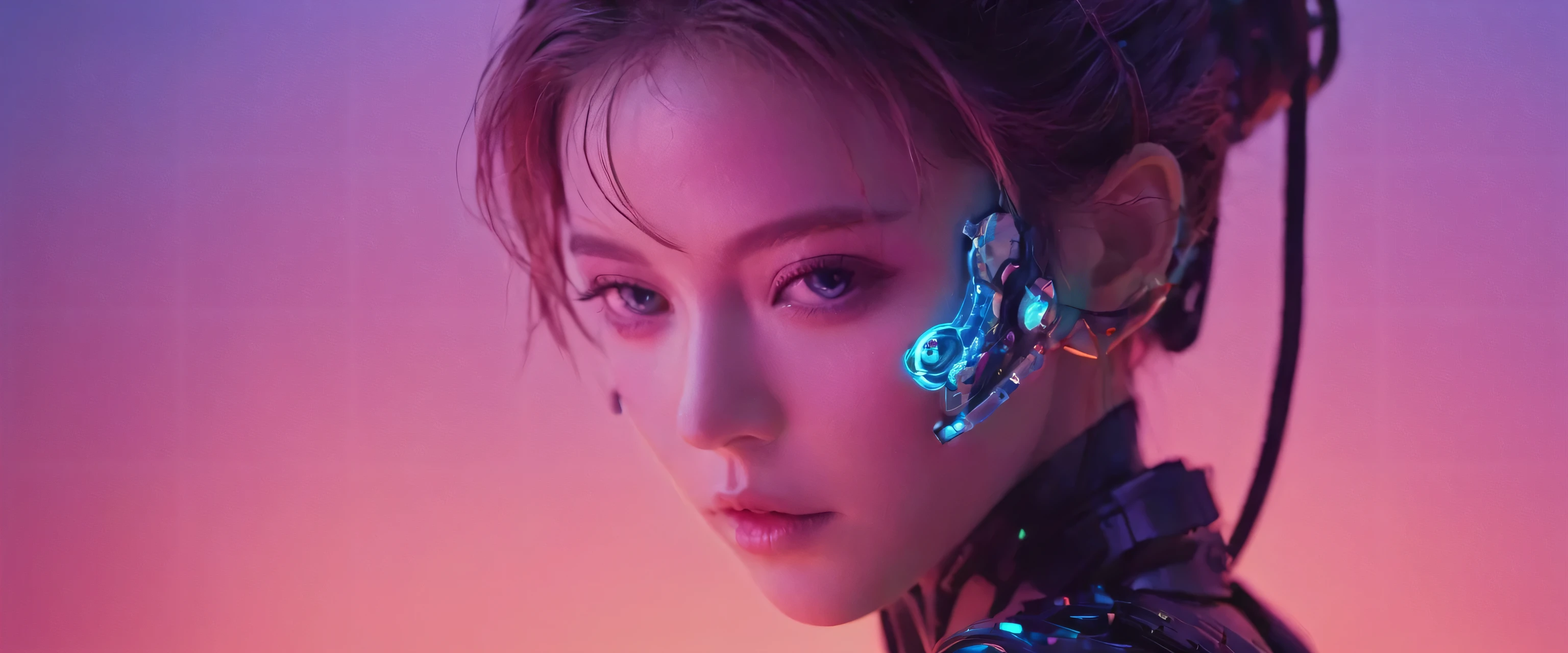 a cyberpunk woman, half of her face is a skull and the other half is normal, intricate details, photorealistic, high quality, cinematic lighting, dystopian, neon colors, cyberpunk aesthetic, sharp contrast, dramatic shadows, compelling composition, hyper-detailed, masterpiece