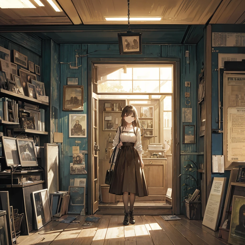 "Digital Nostalgia"
Title: "Digital Nostalgia"
Theme: Modern technology and memories of the past
Background: A digital lab filled with high-tech devices.
Main character: A person who digitally recreates old photos and memories.
Details of the painting style
Color tone: Warm hues contrasted with cool digital blues. A sepia-toned filter is applied to create a nostalgic atmosphere.
Lighting: The light from the device screen illuminates the face. Shadows are emphasized to express the contrast between digital and analog.
Texture: Making use of Van Gogh's distinctive brushstrokes, the metallic texture of the device and the softness of old photographs are depicted.
Details: Attention to the details of digital devices and screens, a scene is depicted where modern technology and memories of the past intersect.