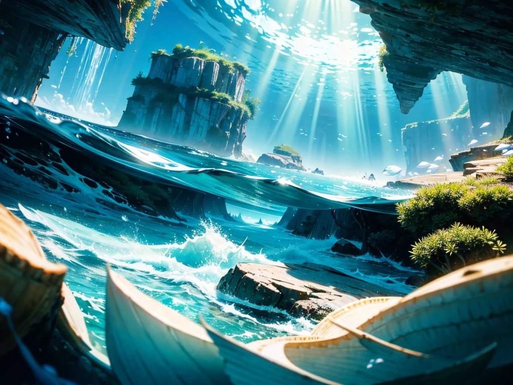 8K picture quality，Best quality，masterpiece，HD，Super rich detail，detailed，underwater world scenery landscape