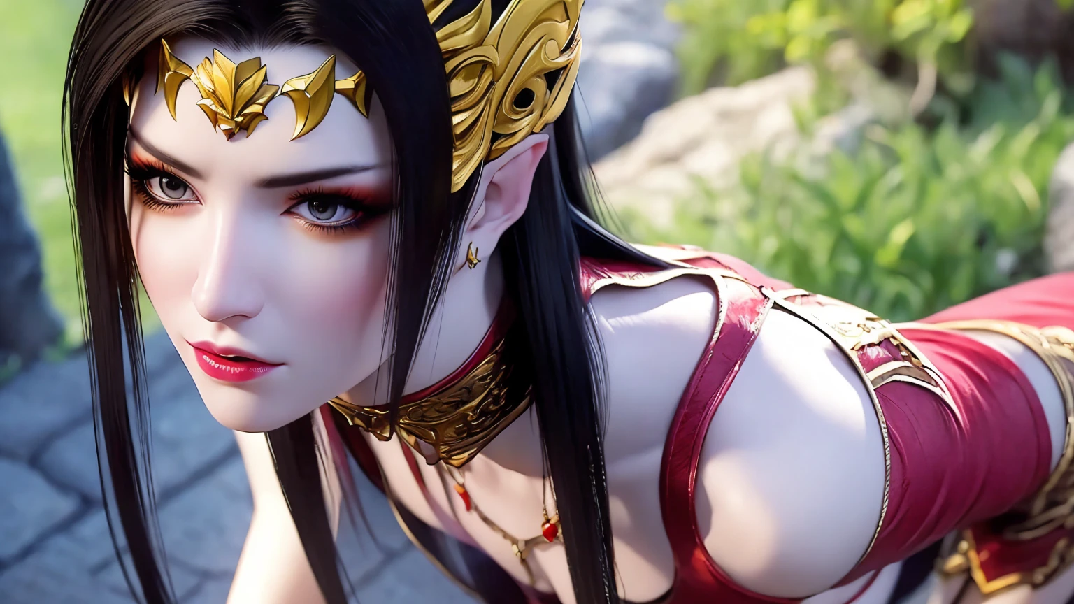 (lifelike, high - resolution:1.3), 1 girl with a perfect body, Super fine face and eyes,slong hair, big boob,Expose cleavage5)), lightning, hyper-realistic graphics, most realistic graphics, 1 girl, alone, solo, Extremely sharp, surreal image.
