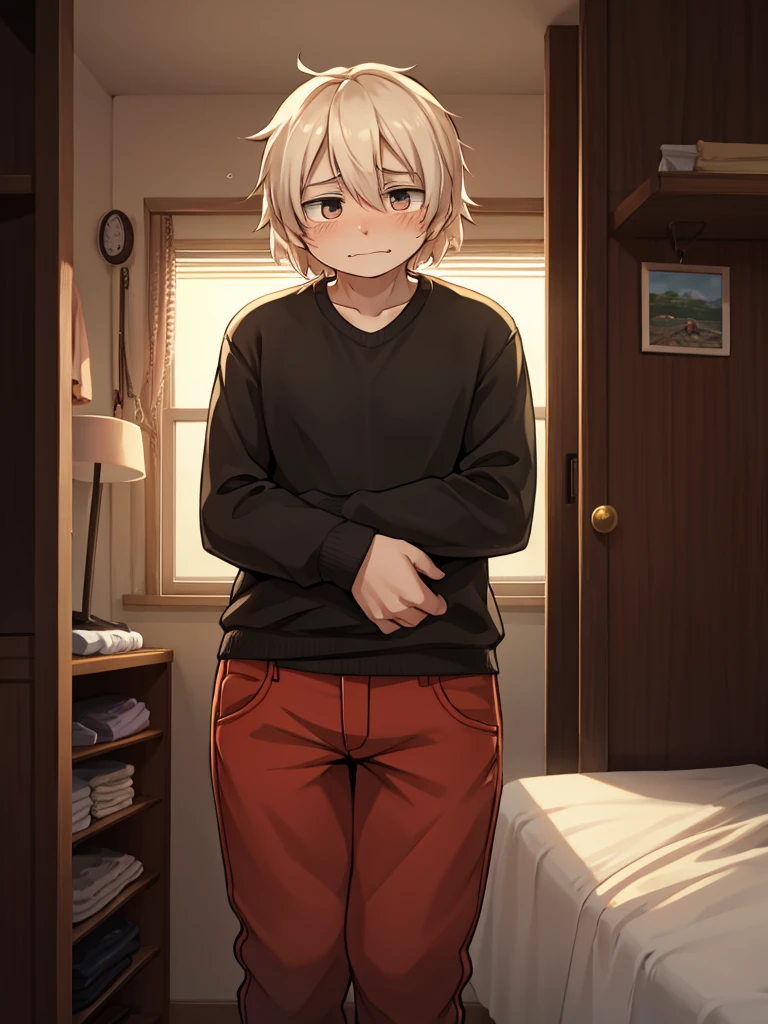 Not a man, not dirty clothes, not ugly face, not sad expression