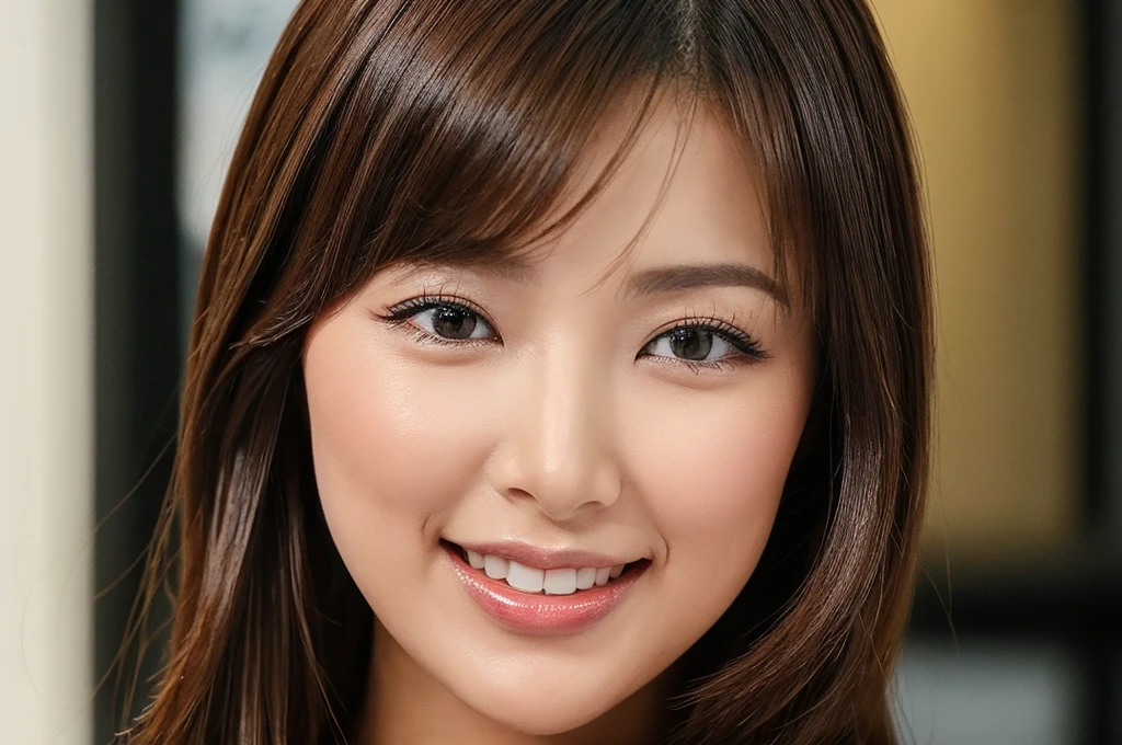 (Highest quality,High resolution), Beautiful young female news anchor with defined facial features and long hair, Flowing chestnut hair. sheさまざまな色合いで輝く信じられないほど細かい虹彩を持っています, Give her eyes a captivating charm. Her face is perfectly shaped、The skin has a natural glow。. she甘美でジューシーな唇を持っている, Create a captivating smile that instantly captivates the audience. Her eyelashes are thick and voluminous, Highlights expressive eyes. sheエレガントなイヤリングとヘアアクセサリーを身に着けている, Add a touch of sophistication to her look. When she delivers the news, Her cheeks were tinted an attractive red., It reflects her enthusiasm and passion for her work.. she、Perfect for a professional look、She is wearing a sleek black mini skirt。. A delicate necklace adorns her neck., Enhances her elegant look. The lighting in the studio is perfectly executed, Casts the perfect shadow to highlight her features. The overall structure and details of the news anchor are depicted very accurately., Create realistic and photorealistic looks.
